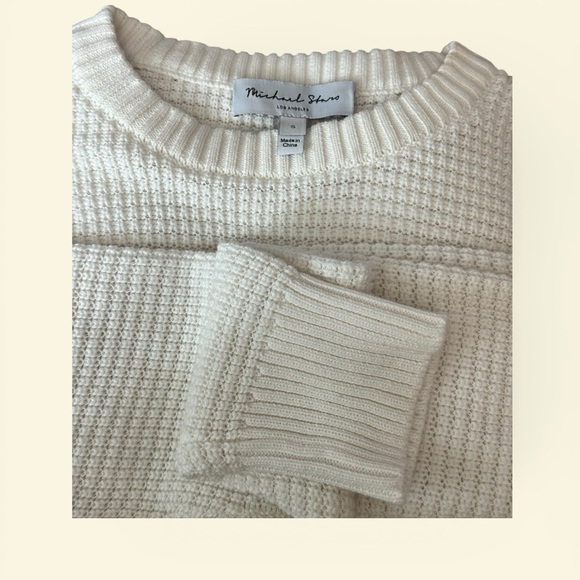 NWOT Michael Stars waffle sweater size small 100% cotton - Picture 2 of 6